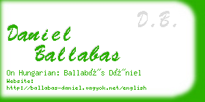 daniel ballabas business card